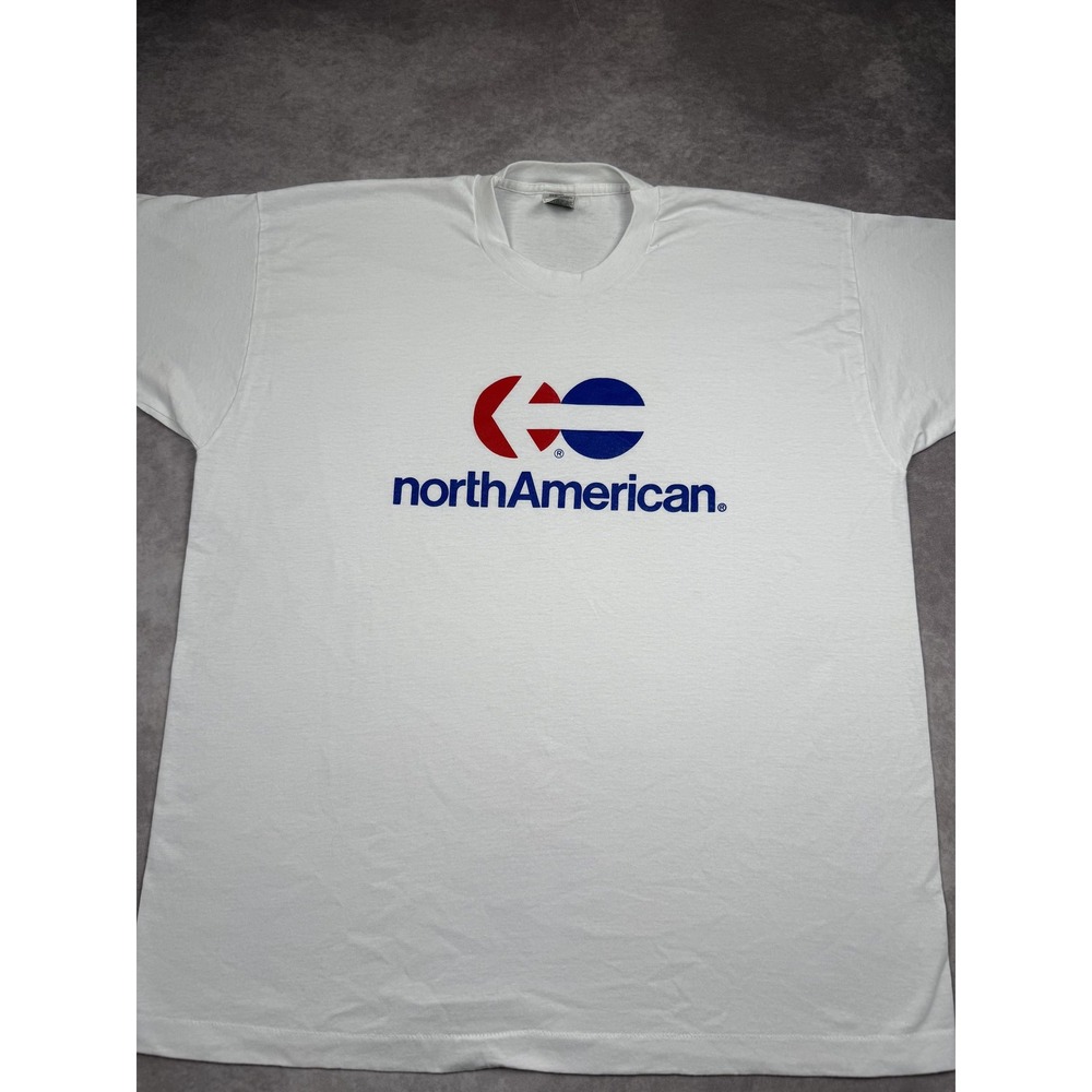 Vintage North American Shirt Mens 2XL Fruit of the Loom Made‎ USA Tee 90s